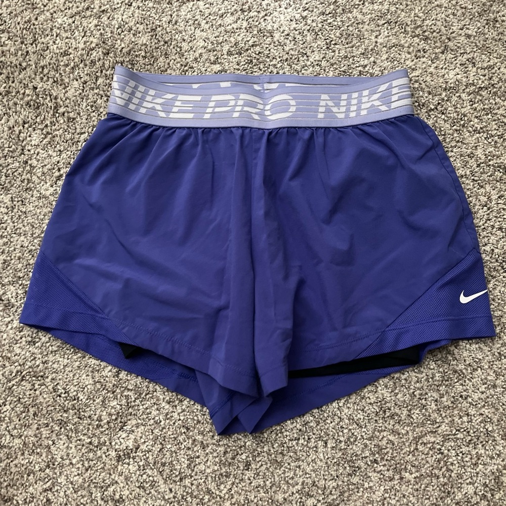 Nike Pro Dri-Fit Purple Performance Shorts with Liner